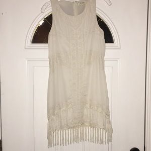 Ivory Fringe Dress